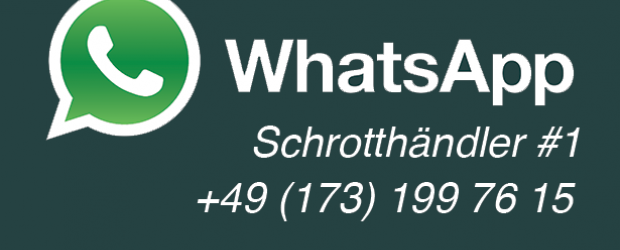 Jetzt zum Handy greifen und Nachricht senden Ein WhatsApp Nachricht an den Schrotthändler #1 senden