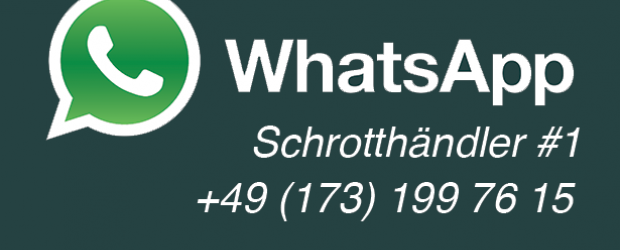 Ein WhatsApp Nachricht an den Schrotthändler #1 senden